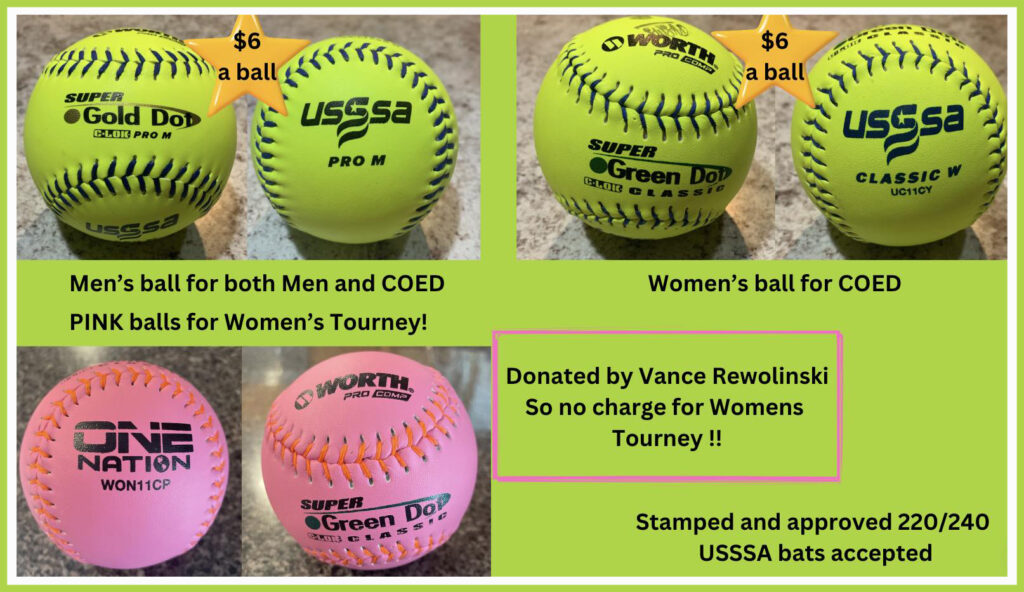 Softballs that will be used during SWSAD Tournament!